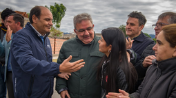 Jalil y Saadi, juntos en la inauguración.&nbsp;