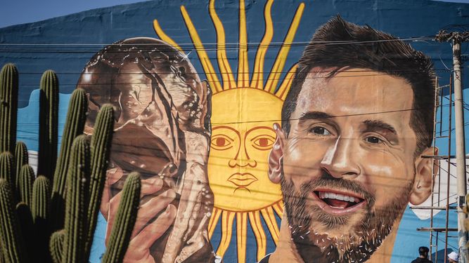 Espectacular mural de Messi