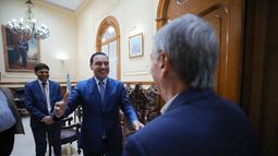Respaldo. Gustavo Valdez recibió a Schiaretti y Pullaro, portadores del apoyo de Provincias Unidas.