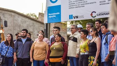 Jalil y el intendente Juan Pablo Sánchez estrenaron obras.&nbsp;