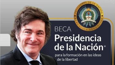 Javier Milei promociona una beca de una universidad privada vinculada a Alberto Benegas Lynch