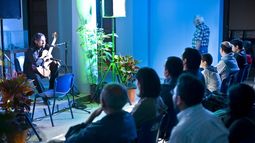 Jorge Luis Reales dibujó melodías en la Casa de la Cultura