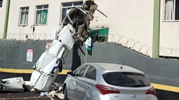 El estremecedor momento en el que una avioneta se estrella contra un edificio en Brasil