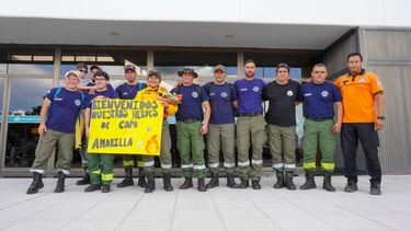 regreso la segunda delegacion de brigadistas catamarquenos que combatio los incendios en la patagonia