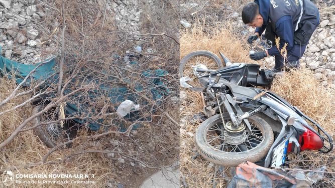 Recuperaron una moto robada que estaba oculta en un descampado