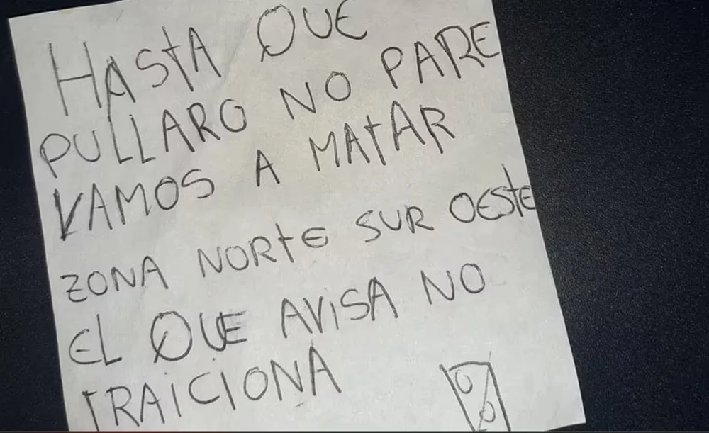 El mensaje contra Maximiliano Pullaro.