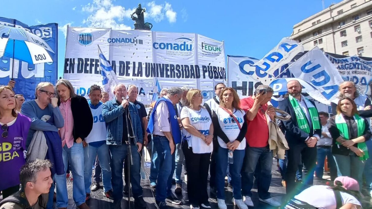 Gremios universitarios exigen que en agosto Milei cumpla con la totalidad de la ley de Financiamiento Universitario