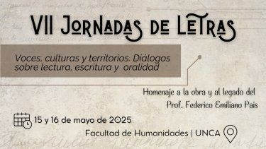 Se abre la convocatoria para expositores de mesas temáticas de las VII Jornadas de Letras