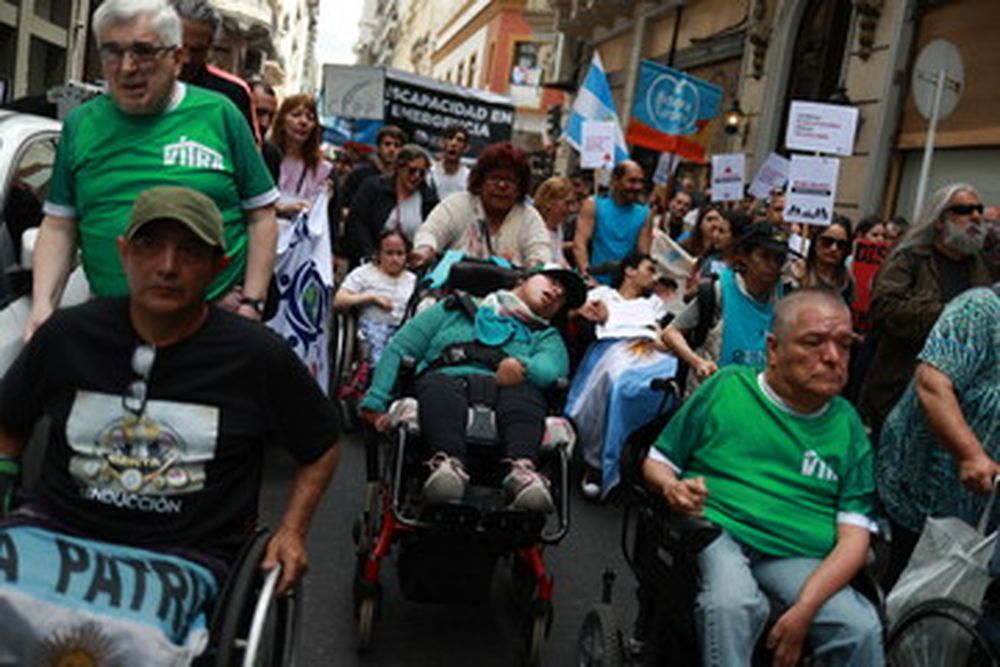 Marcha para pedir el cumplimiento de la Ley de Emergencia en Discapacidad.&nbsp;