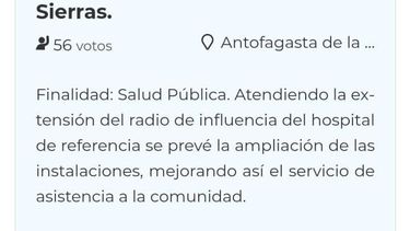 Destino. Las obras elegidas fueron incorporadas al presupuesto.&nbsp;