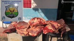 Policías decomisaron una gran cantidad de carne vacuna