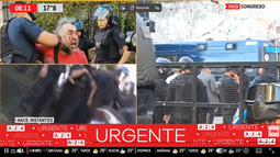 Policías agredieron y detuvieron a un camarógrafo en la protesta de activistas por la Ley de Glaciares