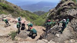 Realizan mejoras en la Cuesta del Portezuelo