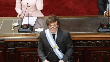 Discurso. Luego de que Milei dijera que su gobierno “abrazaba la moral como política de Estado”, se ventilaron escándalosos casos de corrupción.