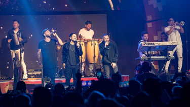 La Konga. En el escenario de la Fiesta del Poncho.&nbsp;