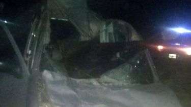 miraflores: choco un caballo y este quedo adentro de la camioneta