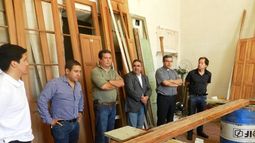 Raúl Jalil visitó el avance de las obras en el Museo de la Virgen