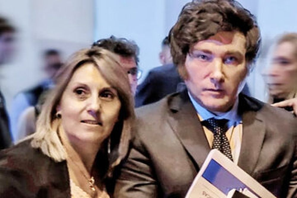 Liliana Salinas y Javier Milei