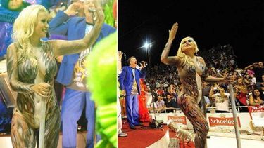 veronica ojeda y un body painting que encendio el carnaval de gualeguaychu