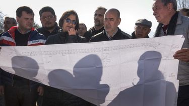 Lucía Corpacci recorrió obras en el Río Paclín