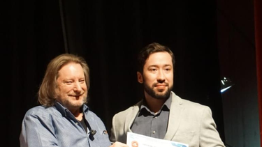 Carlos Rozanski junto a Jesús López, asesor legal de la Fundación.&nbsp;