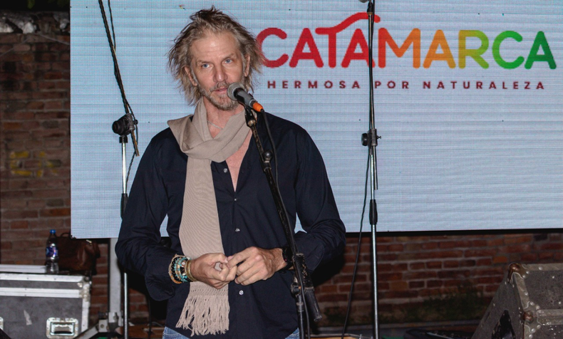 El actor Facundo Arana en el lanzamiento de la temporada de verano en Catamarca