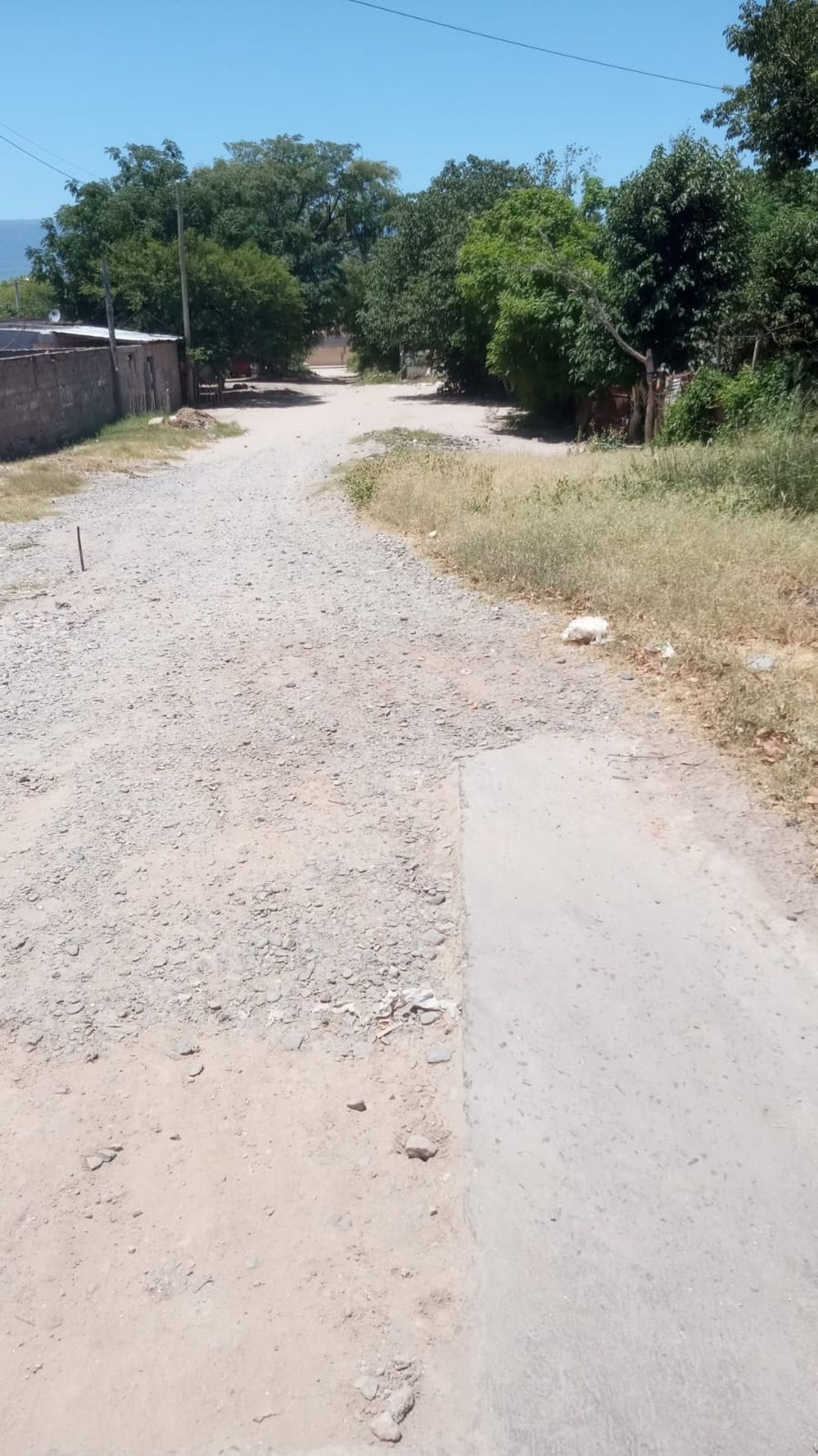 Pasaje esmeralda. En barrio Los Médanos, zona sur de la Capital.