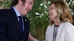Javier Milei recibe a Giorgia Meloni en Casa Rosada