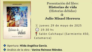 Presentación del libro Historias de vida, de Julio Misael Herrera