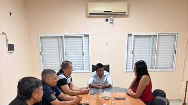 el intendente raul usqueda se reunio con autoridades del ministerio de seguridad