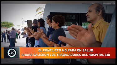 Trabajadores del Hospital SJB se manifestaron