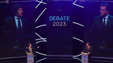 Chicanas. en el último debate presidencial, sergio massa y javier milei protagonizaron varios cruces.