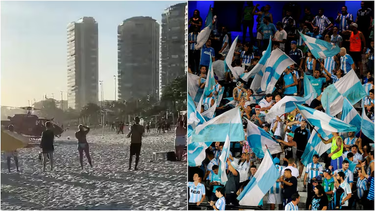 Hinchas de Racing fueron atacados a tiros en la playa de Barra da Tijuca