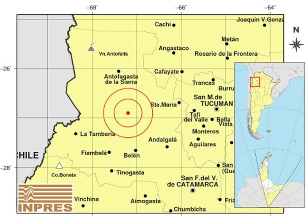 Epicentro. A 85 km al norte de la ciudad de Belén.