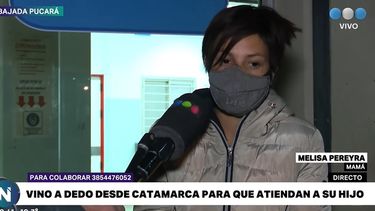 La joven madre de Recreo que viajó hasta Córdoba.&nbsp;