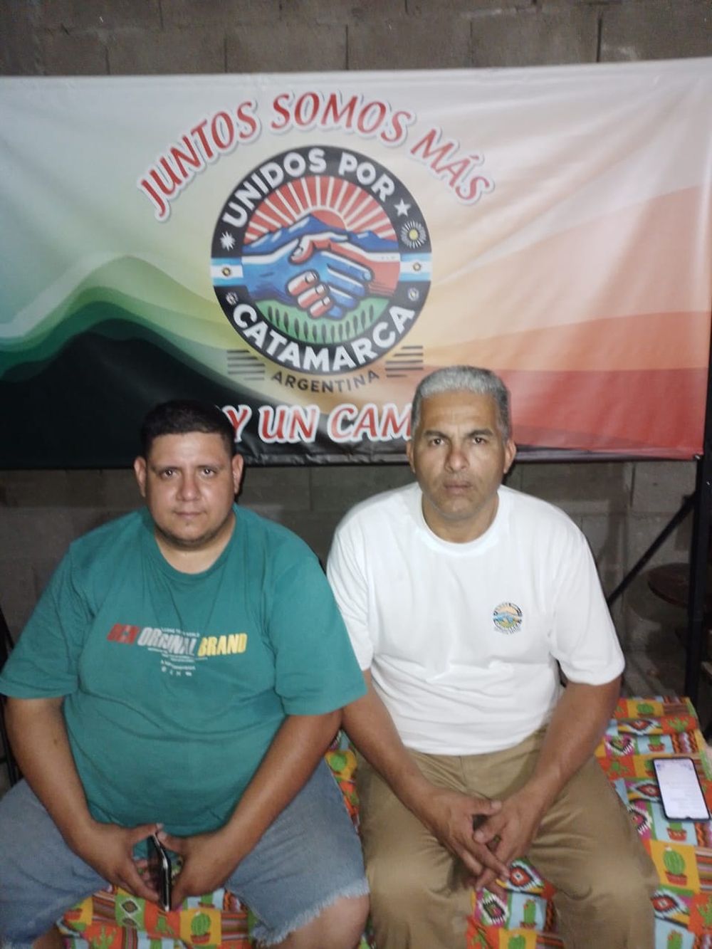 Autoridades. César Canacho (derecha) y Matías Brizuela.