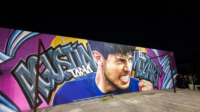 Obra. El mural está en uno de los accesos al microcentro capitalino.&nbsp;