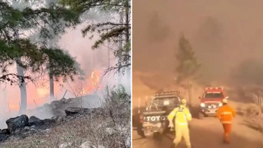 Incendios en Calamuchita: evacuaron un barrio privado por el avance del fuego