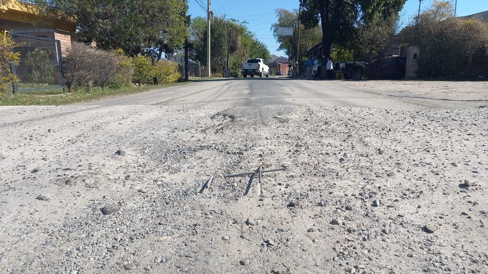 Peligro. Así lucen los reductores de velocidad en el departamento Valle Viejo.&nbsp;