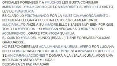 Angelina asegura que su mujer se suicidó y que él nunca se fugó