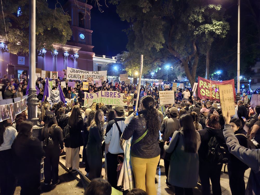 Movilizados. En el marco de una nueva marcha del colectivo Ni una Menos.