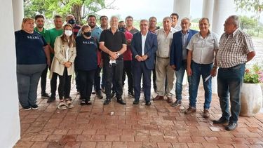 Encuentro. Jalil encabezó el encuentro con los gremialistas.