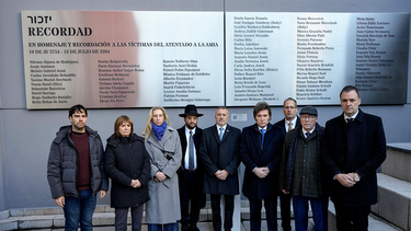el mensaje de milei en la amia: no vamos a parar hasta que se haga justicia