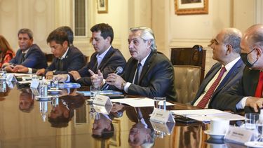 Estrategia. el Presidente se sumó a la reunión con gobernadores.&nbsp;