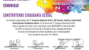 Legisladora provincial fue invitada al Congreso de Educación Sexual Integral