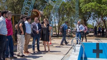 Jalil visitó obras en Valle Viejo
