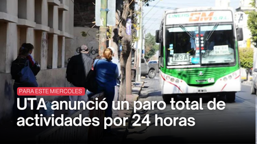 UTA anunció un paro total de actividades por 24 horas
