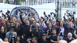 Realizaron un camarazo en solidaridad con el fotógrafo herido durante la represión policial