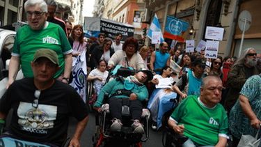 Marcha para pedir el cumplimiento de la Ley de Emergencia en Discapacidad.&nbsp;