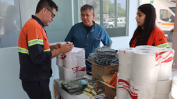 Zijin-Liex entregó insumos de limpieza al hospital distrital